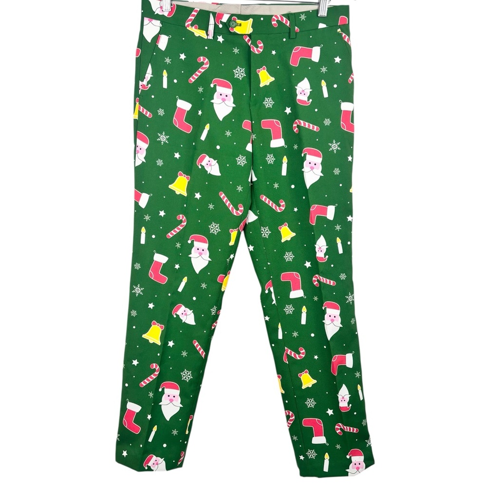 OPPOSuits Kris P. Kringle  Holiday Ugly Christmas 4 Pocket Dress Pants Fits  32